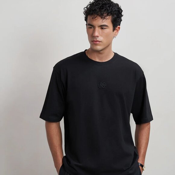 Filling Pieces T-shirt Boxy Embroidered Black - Picture 3 of 9